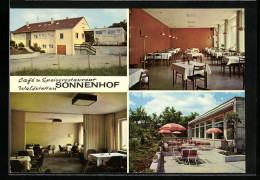 AK Waldstetten, Cafe Und Speiserestaurant Sonnenhof, In Den Gasträumen, Auf Der Terrasse  - Autres & Non Classés