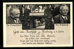 AK Marburg / Lahn, Bachfest 1937, Der Ketzerbach Ein Hujaja!, Flagge, Portraits  - Marburg