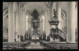 AK Weiden, Inneres Der Prot. Kirche  - Weiden I. D. Oberpfalz