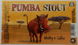 Bier Etiket (7r7), étiquette De Bière, Beer Label, Pumba Stout Brouwerij Minne - Cerveza