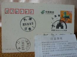 China Posted Postcard,with Shanghai Disney Postmark - Cartes Postales