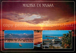 72857517 Marina Di Massa Fliegeraufnahme Promenade Seebruecke Marina Di Massa - Sonstige & Ohne Zuordnung