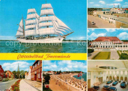 72857516 Travemuende Ostseebad Segelschiff Strassenpartie Strand Kurhaus Festsaa - Luebeck