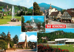72857498 Bad Herrenalb Park Strassenpartie Kirche Thermalbad Bad Herrenalb - Bad Herrenalb