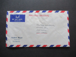 Asien Nepal Air Mail Luftpost Kathmandu GPO 1964 Umschlag Soaltee Hotel Tahachal Kathmandu / Under Postal Certificate - Népal