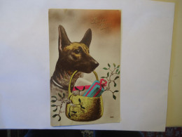 FRANCE   POSTCARDS DOGS WITH GIFT - Dogs
