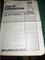 APRES MAI 1968 : " VIVE LE COMMUNISME " JOURNAL COMMUNISTE MARXISTE - LENINISTE , LE N ° 4  DE MAI 1969 - 1950 à Nos Jours