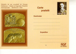 ROMANIA 168y2002: MONACO STAMP EXHIBITION 1928, Unused Prepaid Postal Stationery Card - Registered Shipping! - Ganzsachen