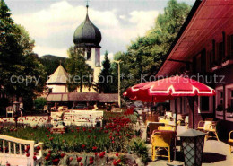 72857067 Hinterzarten Hotel Adler Restaurant Terrasse Kirche Luftkurort Schwarzw - Hinterzarten