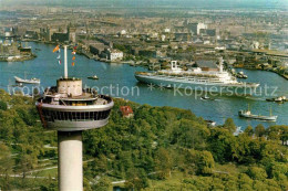 72857062 Rotterdam Euromast Flaggenschiff Holland Amerika Linie Fliegeraufnahme  - Altri & Non Classificati