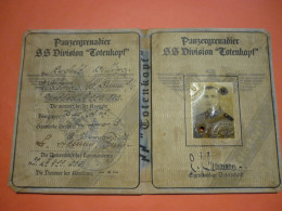Passeport Militaire Allemand / Panzergrenadier - SS Division " Totenkopf " - Rudolf Cillimo ???- 1943 - Documents