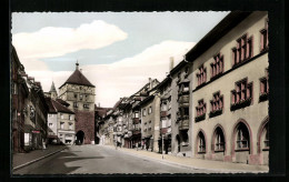 AK Rottweil Am Neckar, Hauptstrasse Mit Schwarzem Tor Und Rathaus  - Rottweil