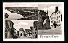 AK Kirchheim (Neckar), Ortsansicht, Rathaus Und Ortspartie  - Kirchheim
