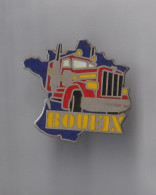 PIN'S THEME TRANSPORT   BOUEIX CAMION AMERICAIN   BALANQUEFORT  EN GIRONDE - Transports