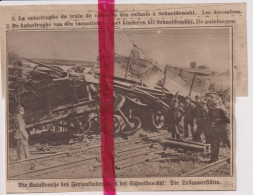 Schneidemühl - Catastrophe Trein Train  - Orig. Knipsel Coupure Tijdschrift Magazine - 1917 - Unclassified