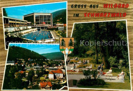 72856763 Wildbad Schwarzwald Freibad Kurpark Fliegeraufnahme Bad Wildbad - Other & Unclassified