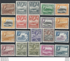 1953-62 Antigua Elisabetta II 20v. MNH SG N. 120a/34+a - Other & Unclassified