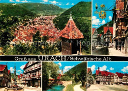 72856034 Bad Urach Kurort Schwaebische Alb Ortsmotive Altstadt Fachwerkhaeuser B - Bad Urach