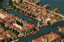 72855972 Amsterdam Niederlande Montelbaanturm Und Umgebung Fliegeraufnahme Amste - Altri & Non Classificati