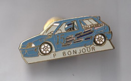 PIN'S THEME VOITURE PEUGEOT  205 GTI  P BONJOUR - Peugeot