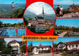 72855794 Bergen Chiemgau Hochfelln Bergbahn Gipfelkreuz Schwimmbad Kurpark Wasse - Autres & Non Classés