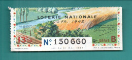 FRANCE . LOTERIE NATIONALE . 1942 - Ref. N°13014 - - Billets De Loterie