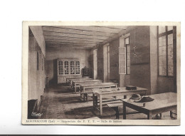 CPA DPT .46 MONTFAUCON , SANATORIUM DES PTT , SALLE DE LECTURE  En 1940! (voir Timbre) - Other & Unclassified