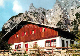 72855375 Mittenwald Bayern Mittenwalder Huette Mit Viererspitze Und Karwendelspi - Mittenwald