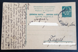 #21  Yugoslavia Kingdom Postal Stationery - 1938  Pirot Serbia To Zagreb Croatia - Ganzsachen