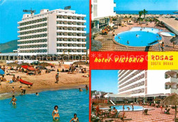 72855298 Rosas Costa Brava Cataluna Hotel Victoria Strand Swimmingpool  - Andere & Zonder Classificatie