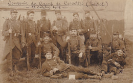 LOIRET CAMP DE CERCOTTES 1908 CARTE PHOTO - Andere & Zonder Classificatie