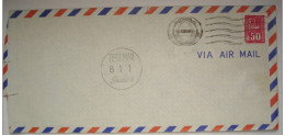 LETTRE ESSAI DE MACHINE A AFFRANCHIR TOSHIBA 811 RARE STRASBOURG ANNULATION PREOBLITERE - Mechanical Postmarks (Other)