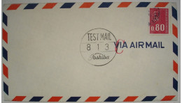 LETTRE ESSAI DE MACHINE A AFFRANCHIR TOSHIBA 813 RARE - Mechanical Postmarks (Other)