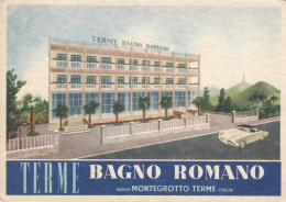 MONTEGROTTO TERME-PADOVA-BAGNO ROMANO- CARTOLINA  CON CARTA GOFFRATA- VIAGGIATA  IL 10-8-1957 - Padova