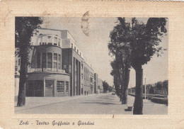 LODI-TEATRO CINEMA GAFFURIO E GIARDINI- CARTOLINA VIAGGIATA  IL 21-12-1956 - Lodi