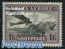 Albania 1927 1Fr, Stamp Out Of Set, Unused (hinged), Transport - Aircraft & Aviation - Vliegtuigen