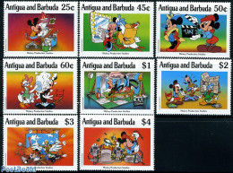 Antigua & Barbuda 1990 Disney Films 8v, Mint NH, Art - Disney - Disney