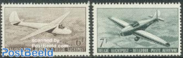 Belgium 1951 Aeroclub 2v, Mint NH, Sport - Transport - Gliding - Aircraft & Aviation - Unused Stamps