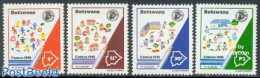 Botswana 1991 Building Census 4v, Mint NH, Health - Red Cross - Rode Kruis