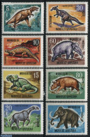Mongolia 1967 Prehistoric Animals 8v, Mint NH, Nature - Prehistoric Animals - Preistorici
