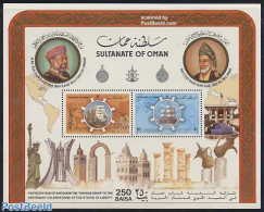 Oman 1986 Statue Of Liberty S/s, Mint NH, Transport - Various - Ships And Boats - Maps - Sculpture - Boten