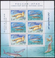 Russia 2003 Caspic Sea 3x2v M/s, Joint Issue Iran, Mint NH, Nature - Various - Animals (others & Mixed) - Fish - Sea M.. - Peces