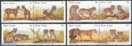 Sierra Leone 1981 Wild Cats 4x2v [:], Mint NH, Nature - Animals (others & Mixed) - Cat Family - Cats - Andere & Zonder Classificatie