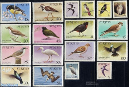 Saint Kitts/Nevis 1982 Birds 18v (with Year 1982), Mint NH, Nature - Birds - Hummingbirds - Altri & Non Classificati