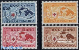 Vietnam, South 1963 Red Cross 4v, Mint NH, Health - Various - Red Cross - Globes - Maps - Rode Kruis
