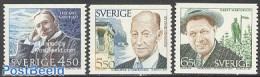 Sweden 1994 Nobel Prize Winners 3v, Mint NH, History - Nobel Prize Winners - Art - Authors - Ungebraucht