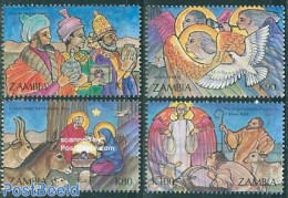 Zambia 1992 Christmas 4v, Mint NH, Religion - Christmas - Christmas