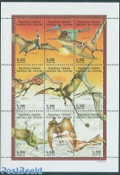 Comoros 1998 Preh. Animals 9v M/s (9x200F), Mint NH, Nature - Prehistoric Animals - Vor- U. Frühgeschichte