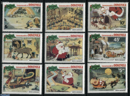 Dominica 1981 Christmas, Disney 9v, Mint NH, Religion - Christmas - Art - Disney - Christmas