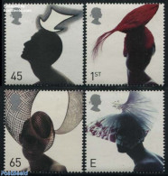 Great Britain 2001 Hats 4v, Mint NH, Art - Fashion - Unused Stamps